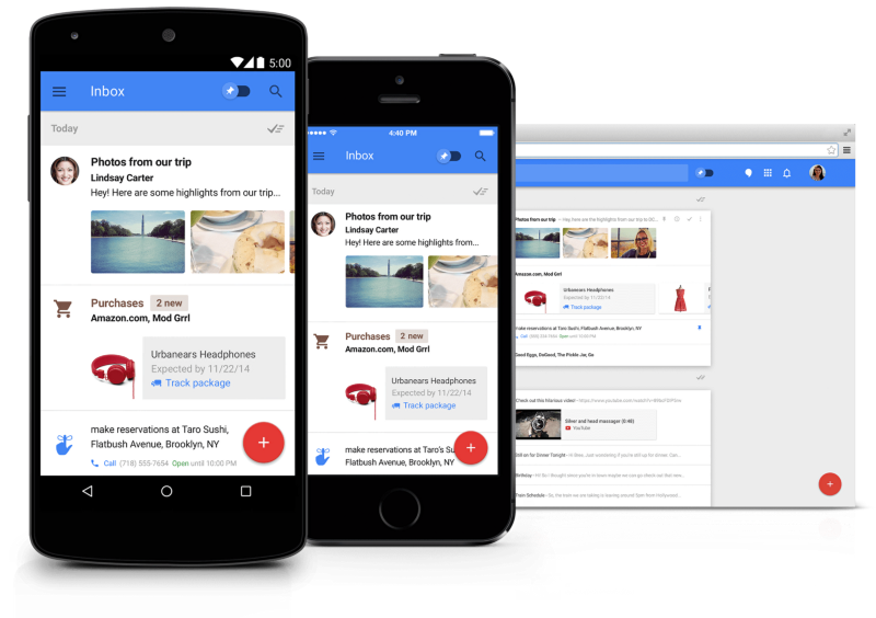 Beautiful design and great UI/UX from Google Inbox