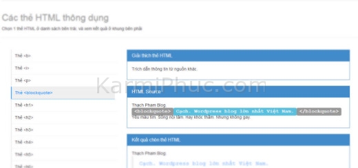 HTML CSS căn bản | KarmiPhuc blog