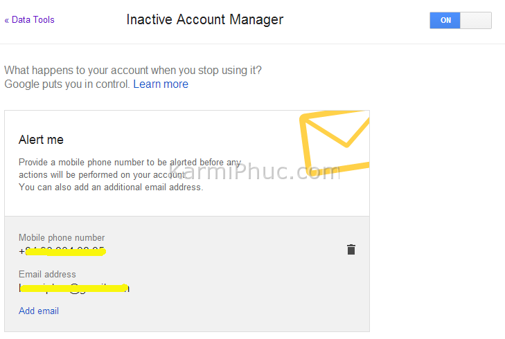 Google Inactive Account Manager | Karmi Phuc Blog